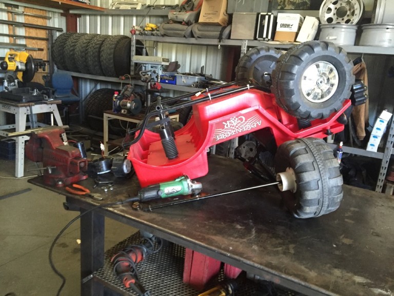 extreme barbie jeep racing