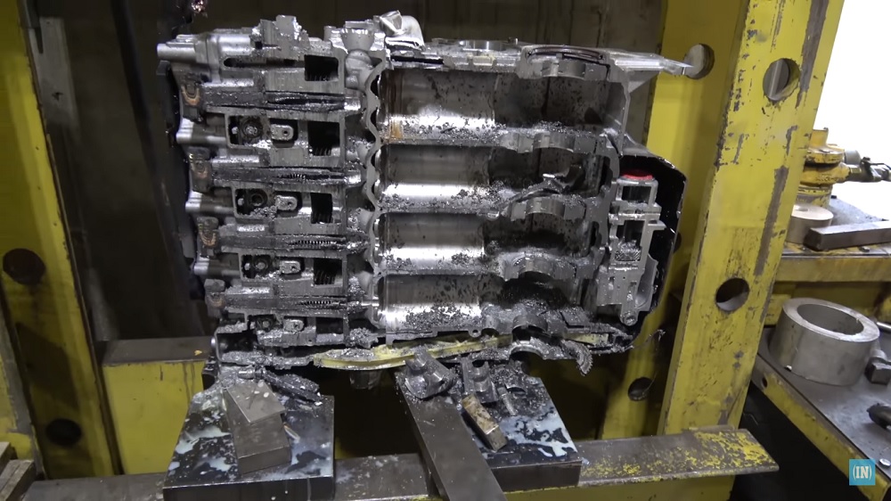 Watch This Engine Get Cut in Half