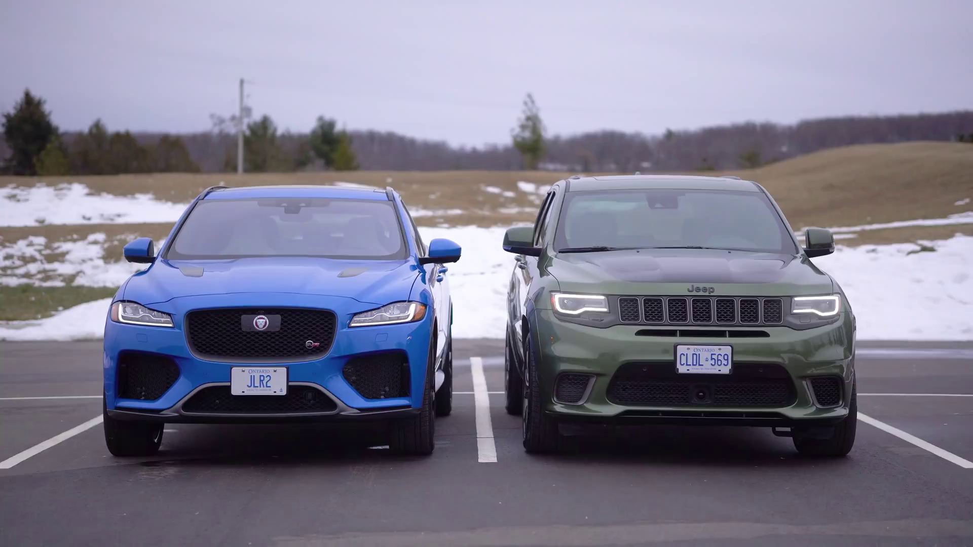 jeep trackhawk vs. jaguar f-pace svr comparison the straight pipes